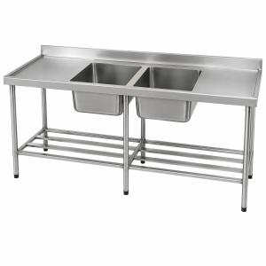 Pia em Aço Inox com 2 Cubas- Ref 69