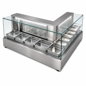 Vitrine Reta Parafusada Dupla em L - Ref 86