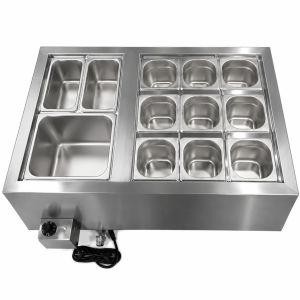 Dogueira em aço inox sob medida com cubas-Ref 25