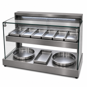 Estufa com Bandejas e Porta Pizzas em Aço Inox- Ref 37