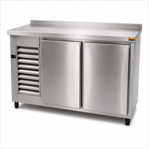 Balcão refrigerado em aço inox sob medida- Ref 43