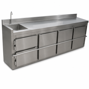 Balcão refrigerado com sistema de trava para quiosques-Ref 14