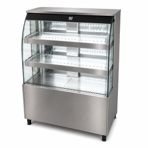 Vitrine Vidro Curvo Pintado em Aço Inox-Ref 22