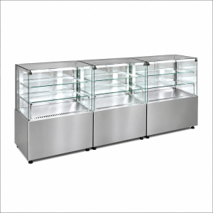 Balcão Vitrine Quente em Aço Inox Sob Medida   Ref- 117